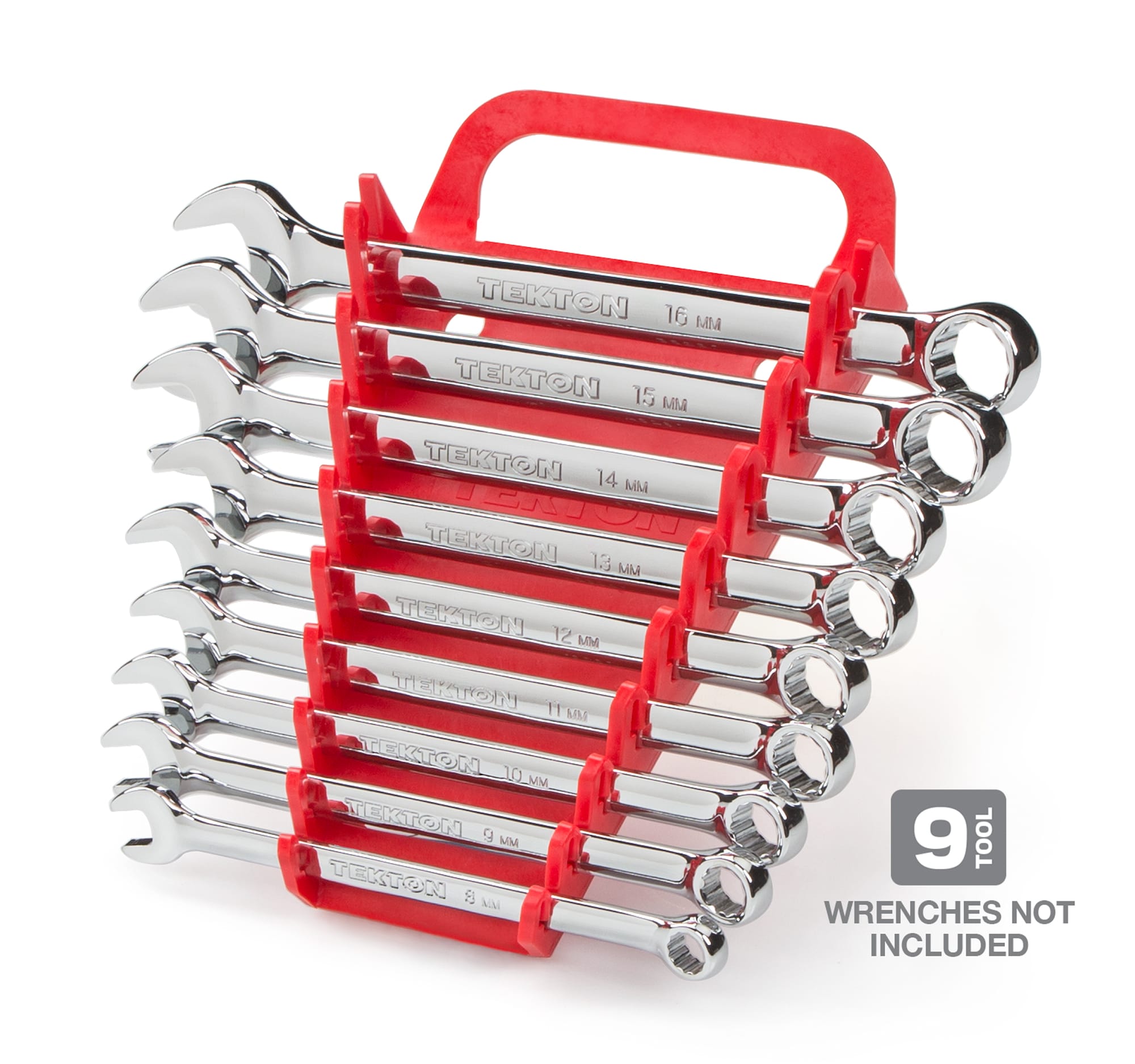 TEKTON 9-Tool Combination Wrench Holder (Red)