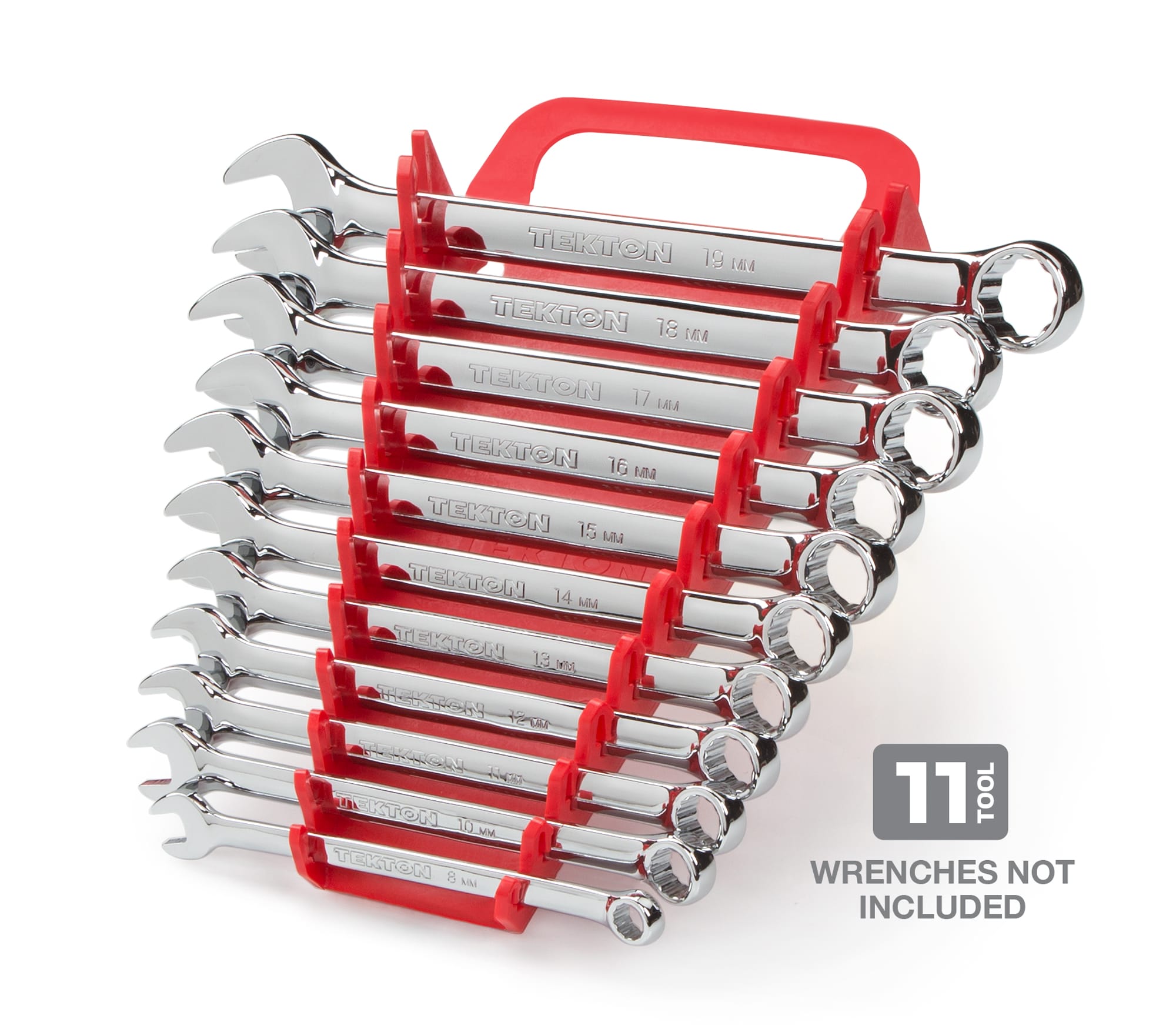 TEKTON 11-Tool Combination Wrench Holder (Red)