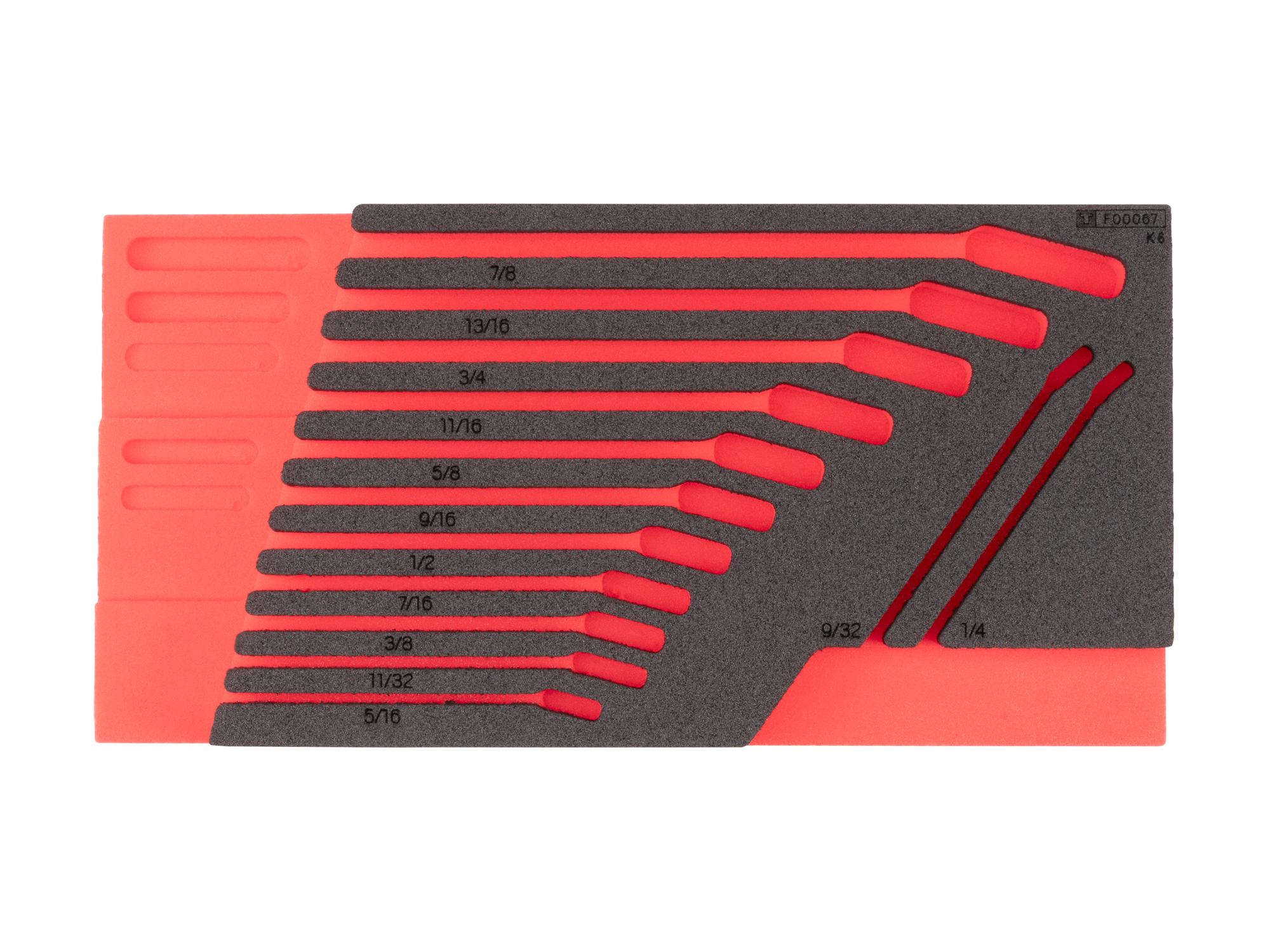 Combination Wrench Set Foam Organizer, 12 x 6 Inch (13-Tool)