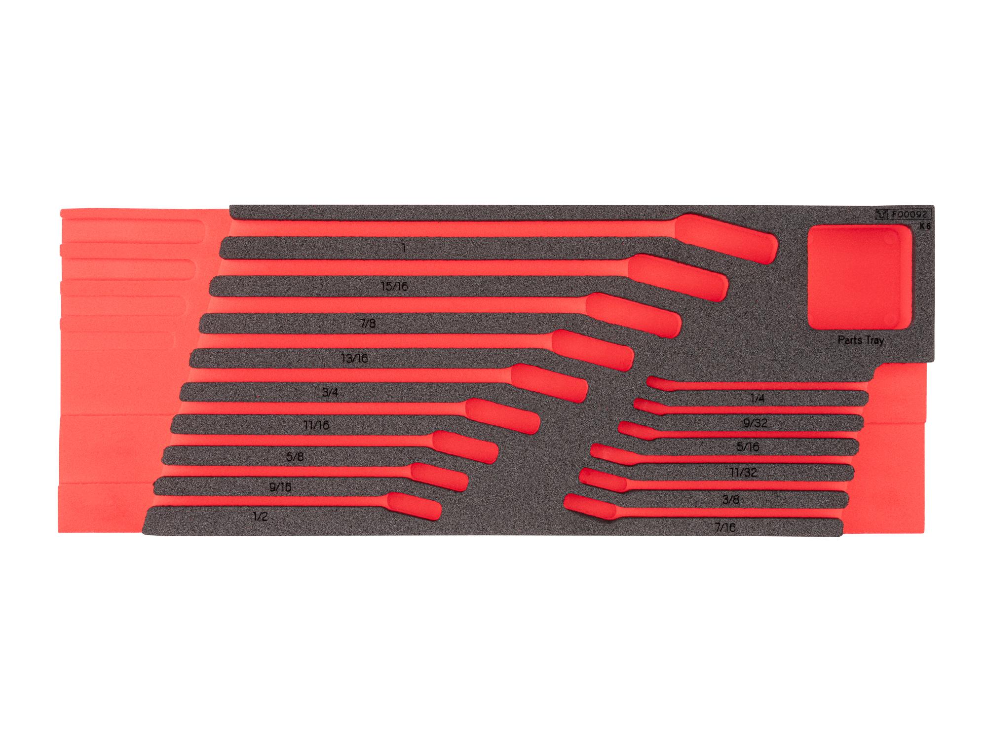 Combination Wrench Set Foam Organizer, 16 x 6 Inch (15-Tool)