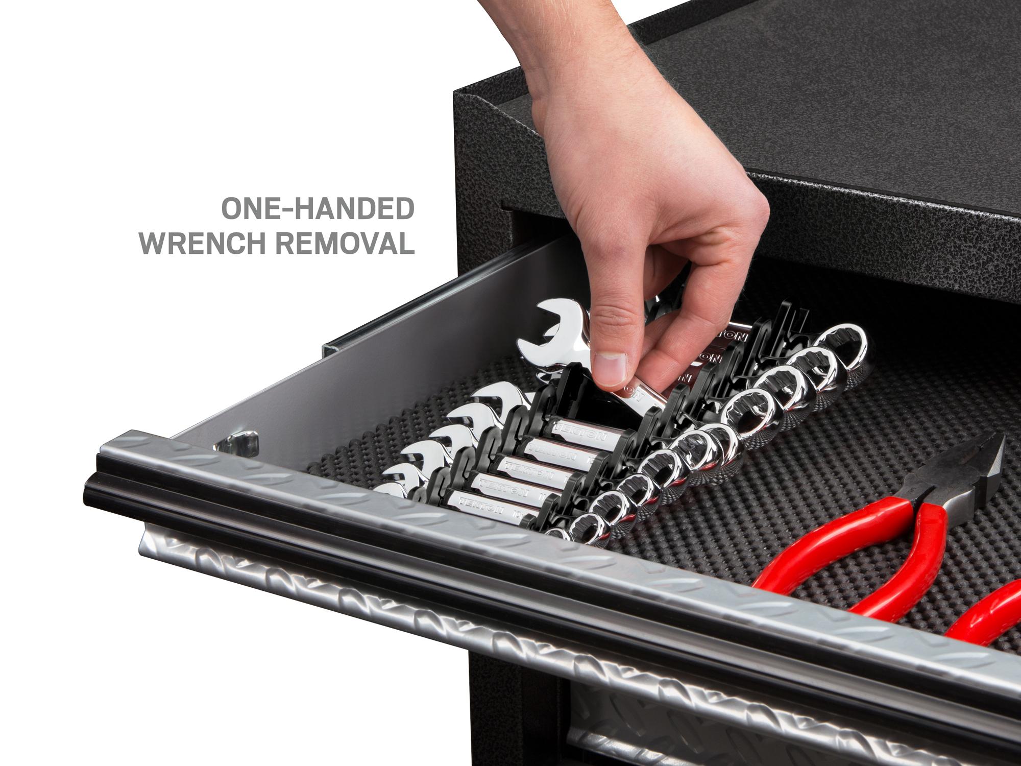 TEKTON 12-Tool Stubby Combination Wrench Holder (Black)