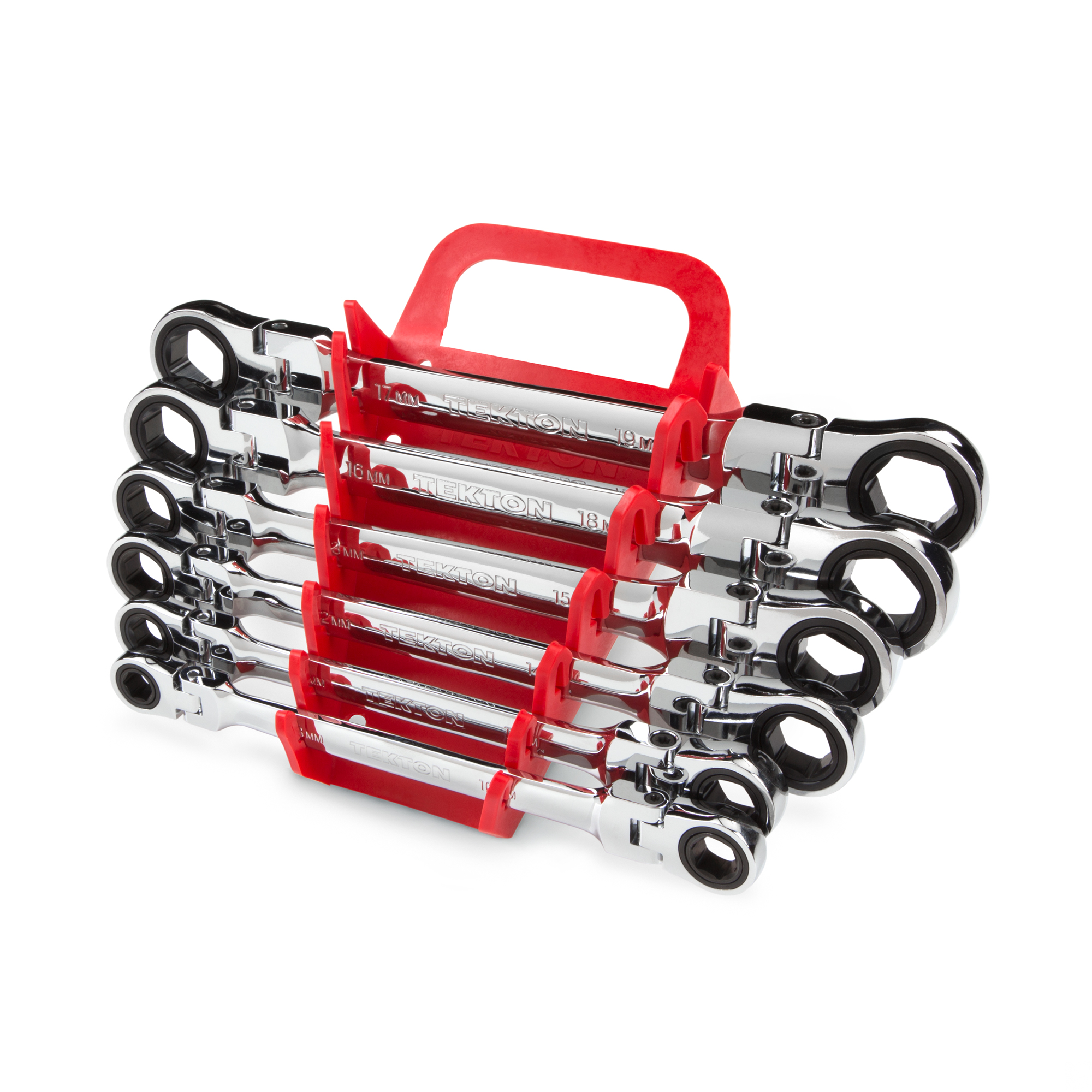 Portable storage solution with handle. Grips wrenches so they won't fall out. For Tekton box end wrenches. Made in USA. ORG22206.