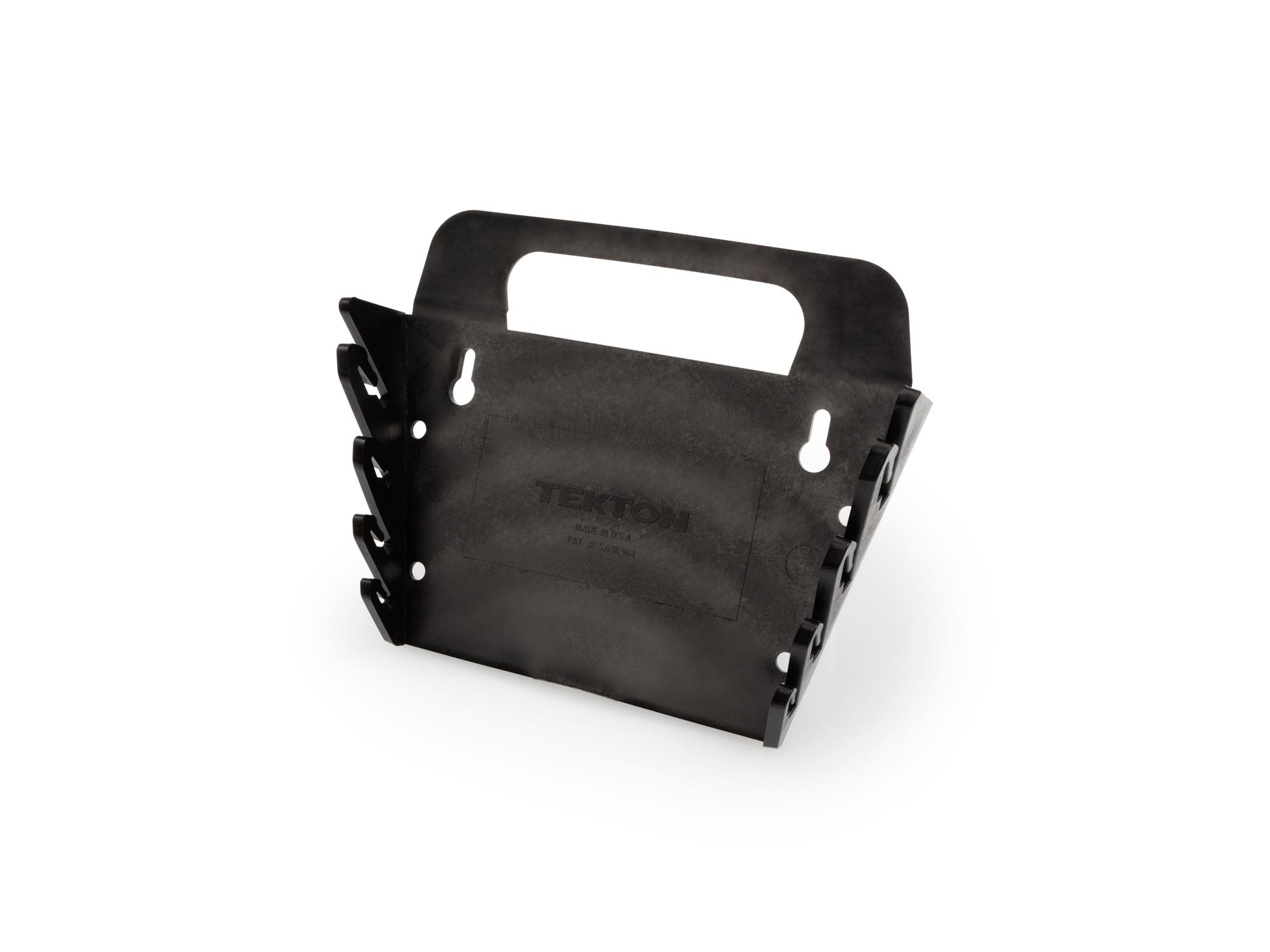 Front-right angle view of black Tekton holder wrench organization. Item #ORG23104