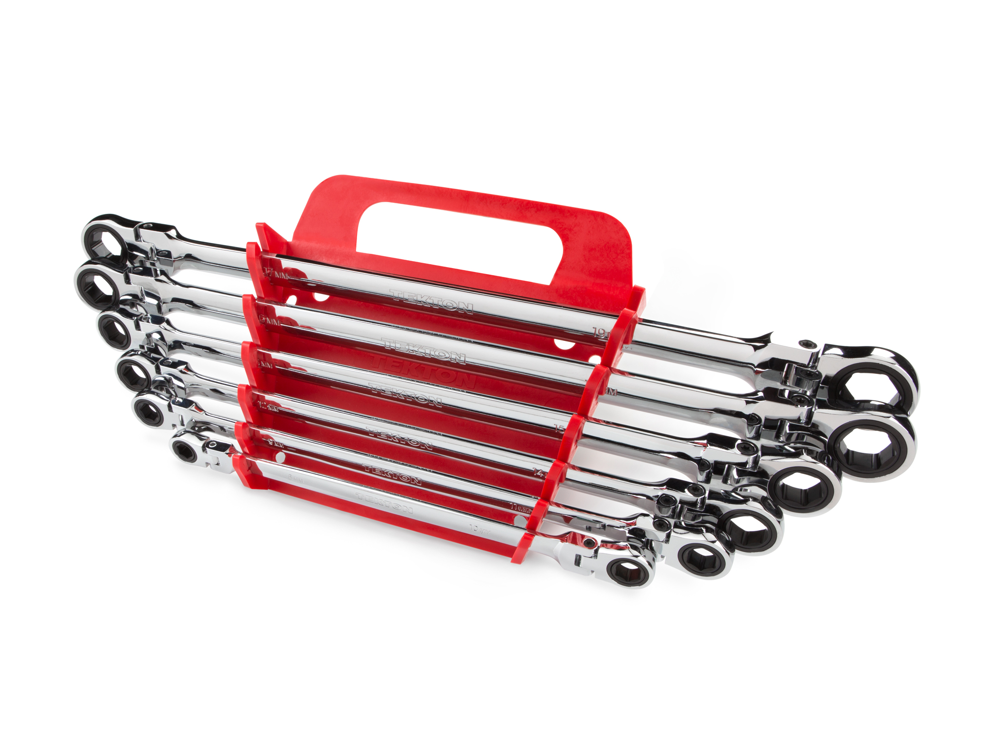 Portable storage solution with handle. Grips wrenches so they won't fall out. For Tekton long box end wrenches. Made in USA. ORG23206.