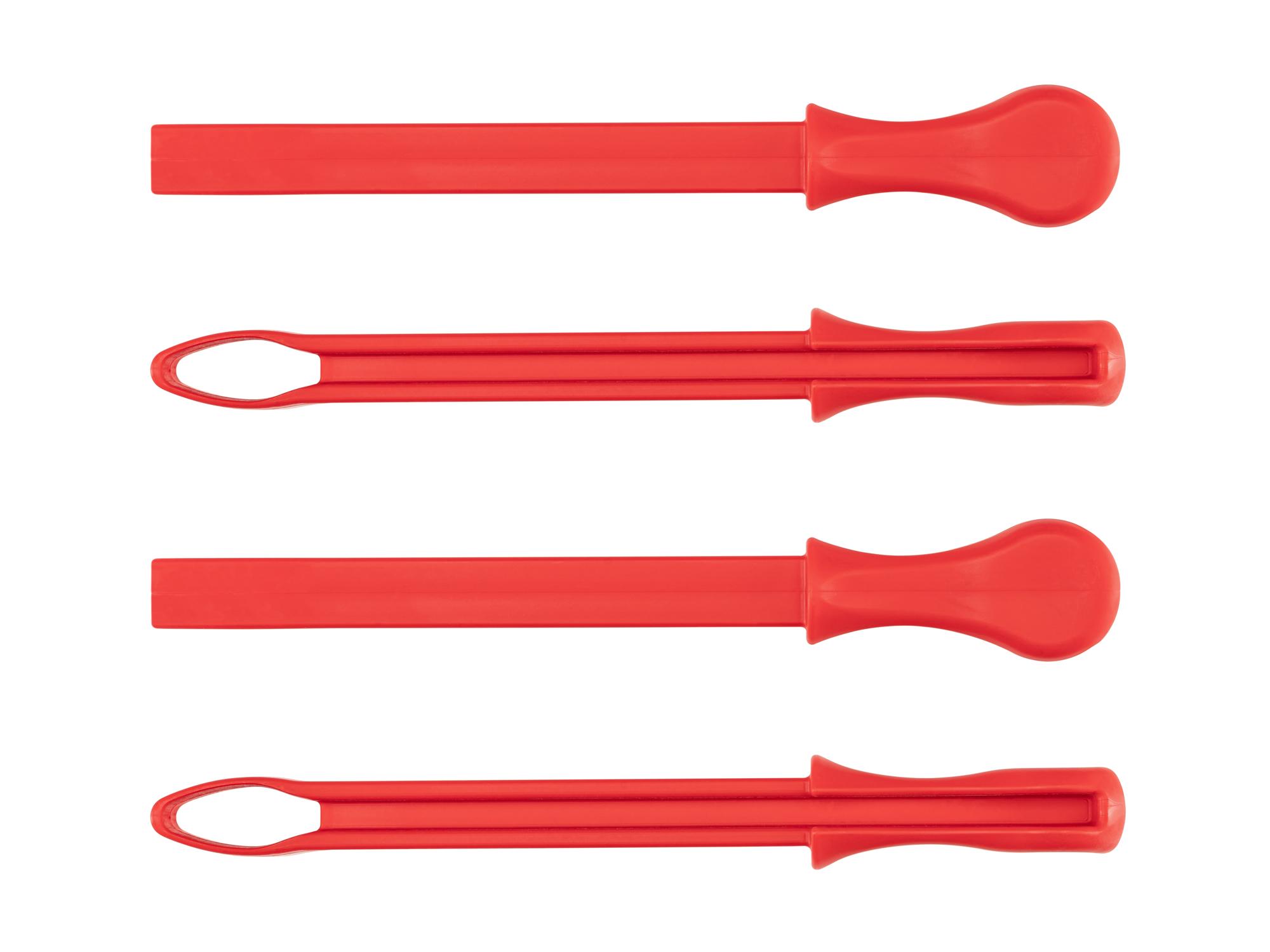 Side view of red Tekton 7 inch wrench organization. Item #ORG24407