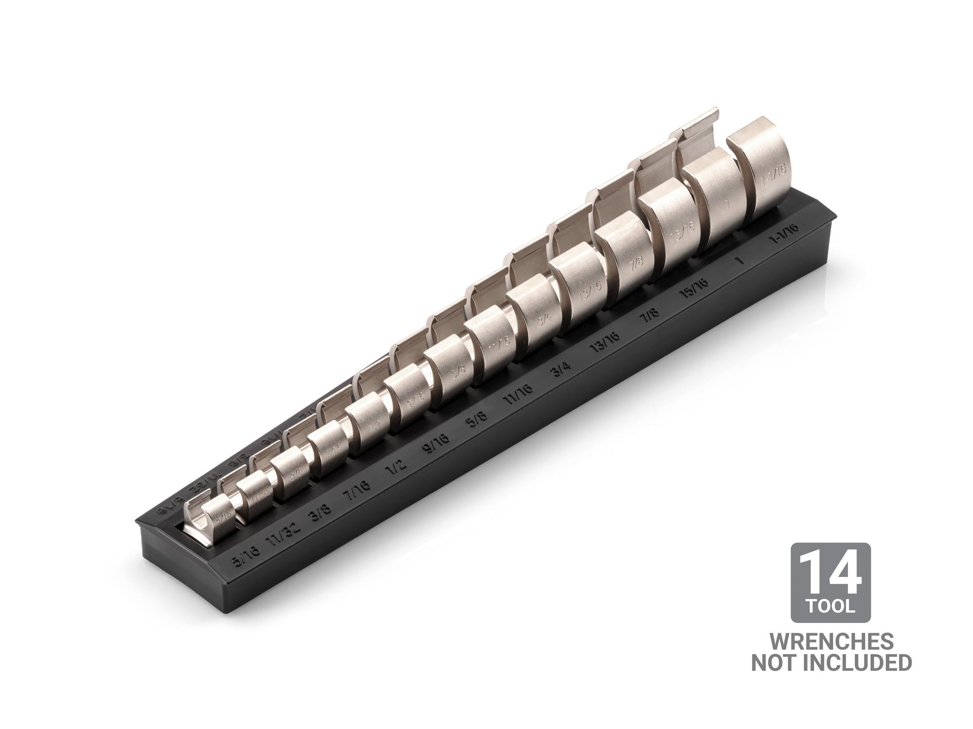 Tekton rack wrench organization with tools. Tools not included. Item #ORG25114