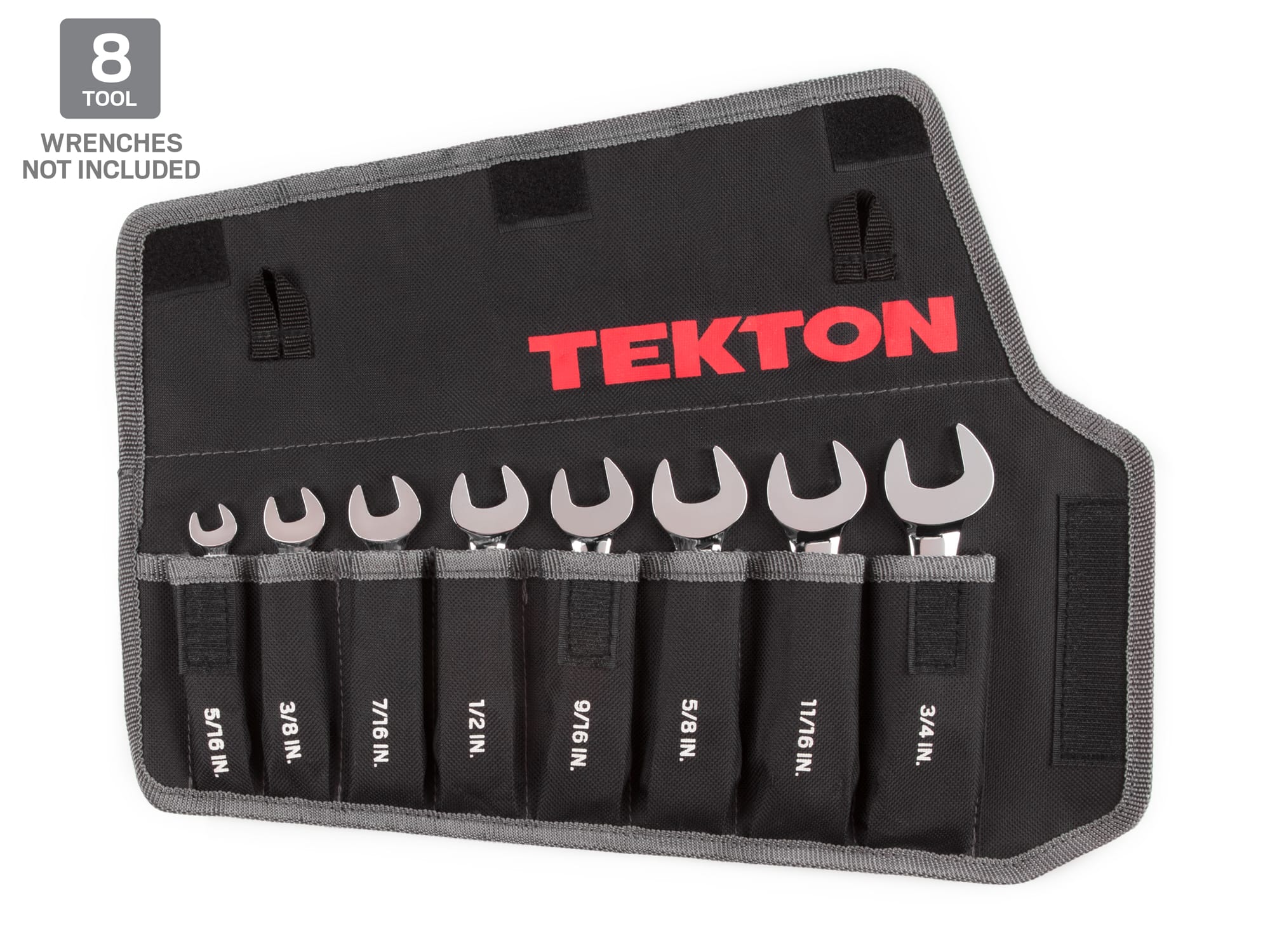 TEKTON 8-Tool Stubby Combination Wrench Pouch (5/16-3/4 in.)