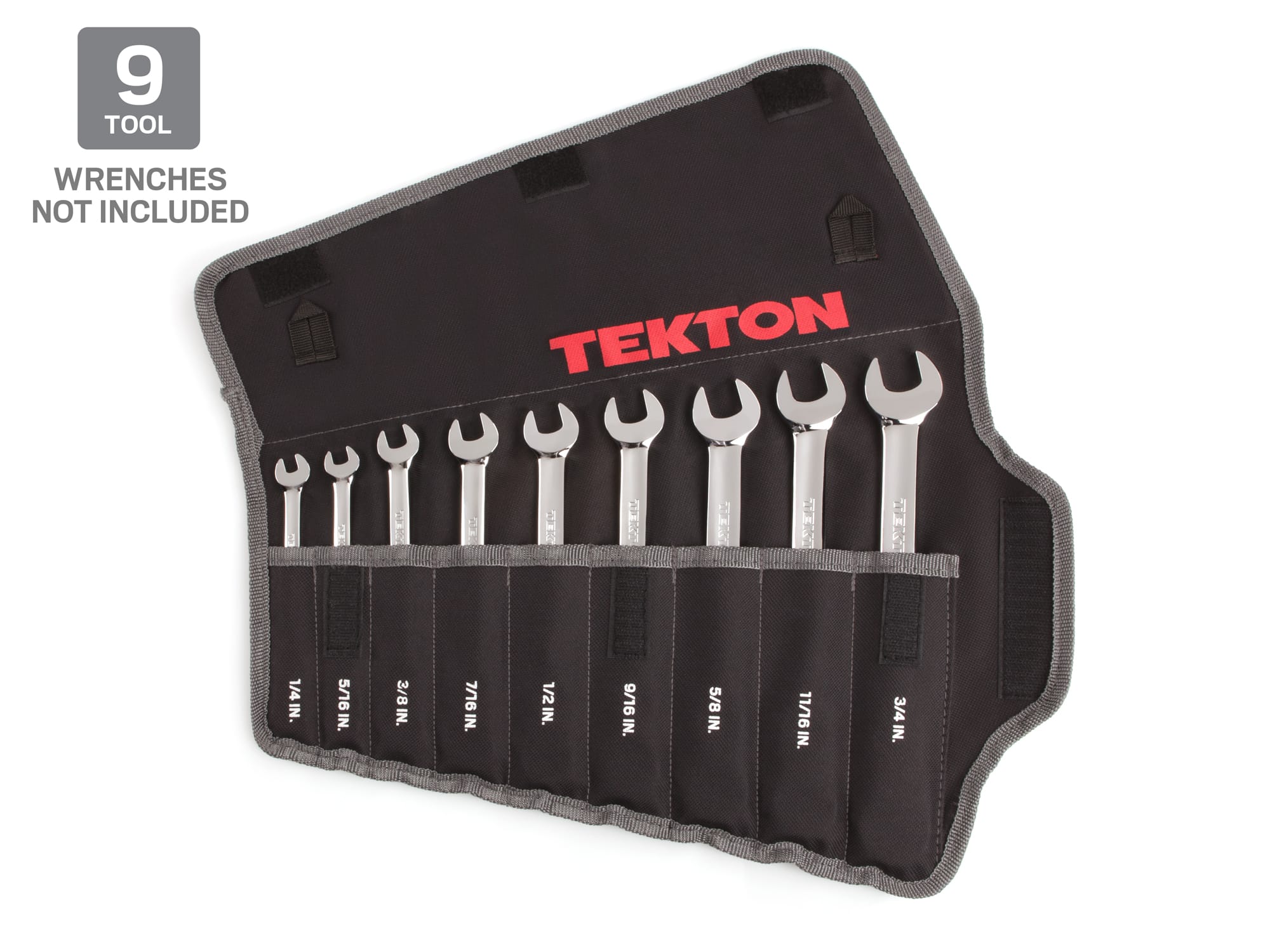TEKTON 9-Tool Combination Wrench Pouch (1/4-3/4 in.)