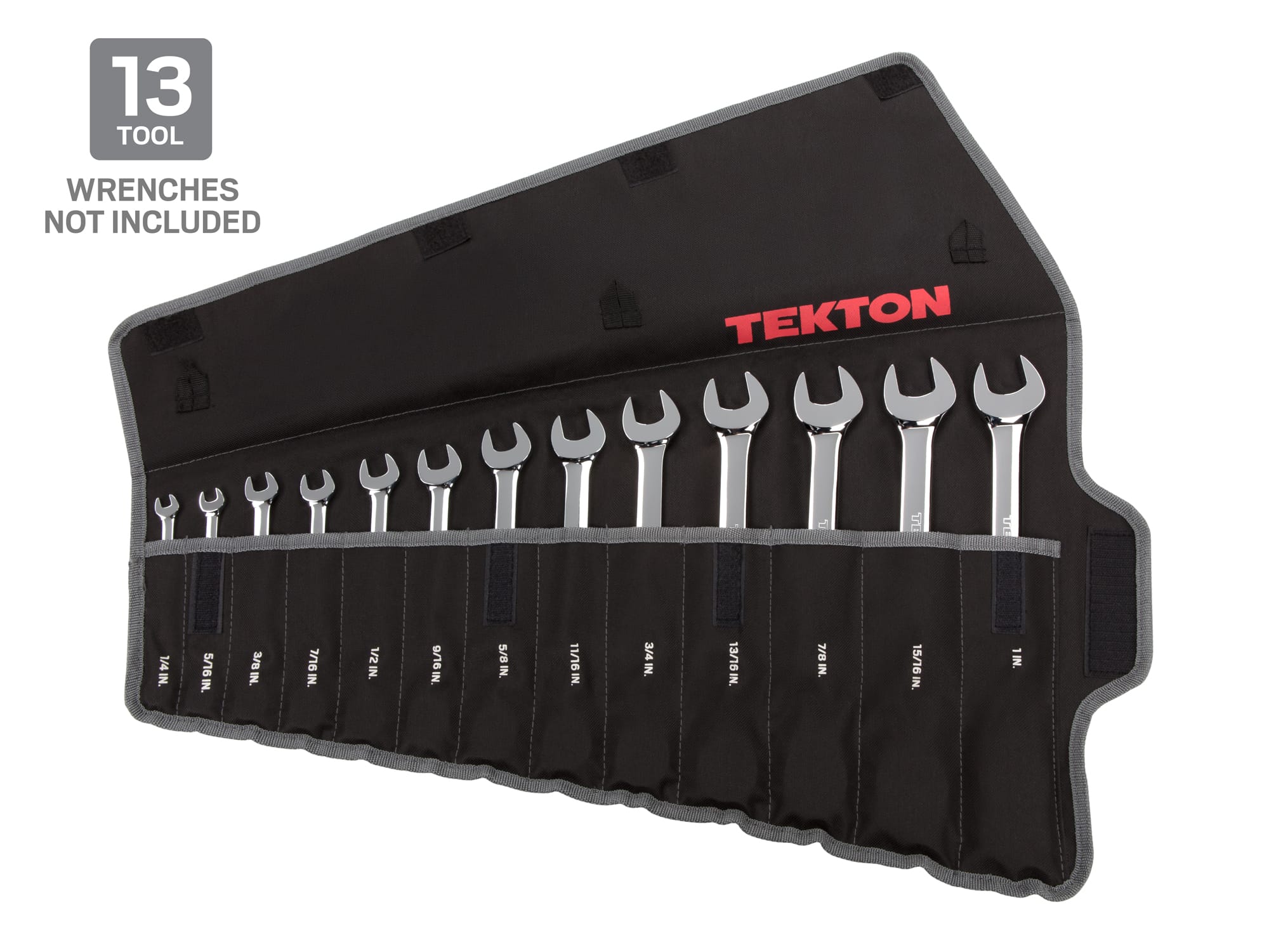 TEKTON 13-Tool Ratcheting Combination Wrench Pouch (1/4-1 in.)