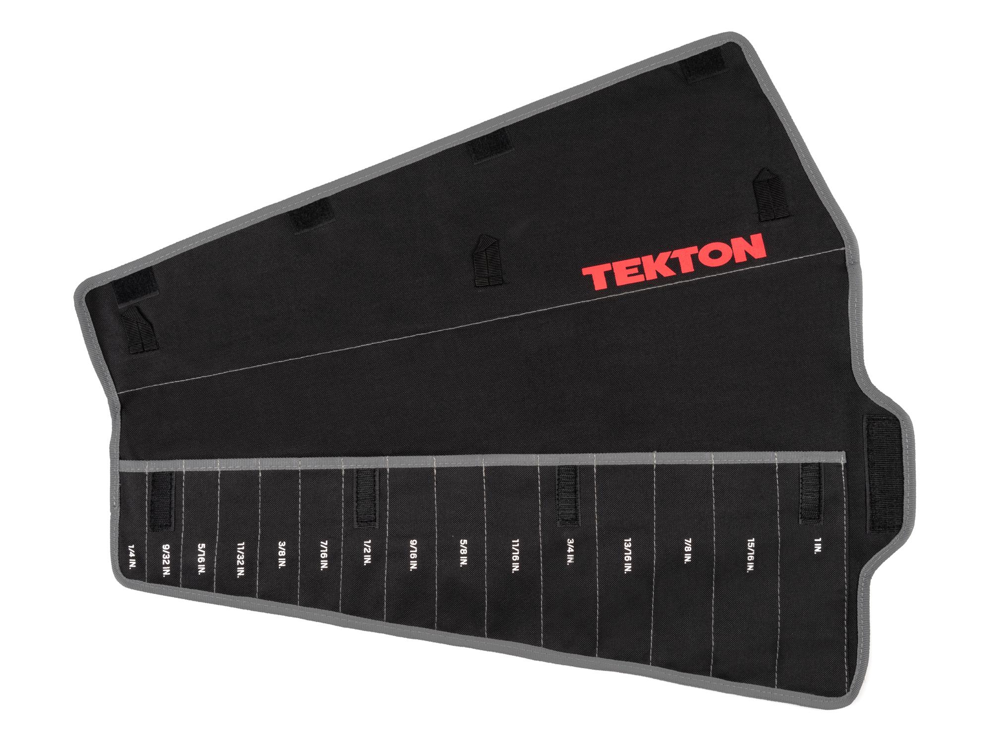 Front view of black Tekton roll wrench organization. Item #ORG27315