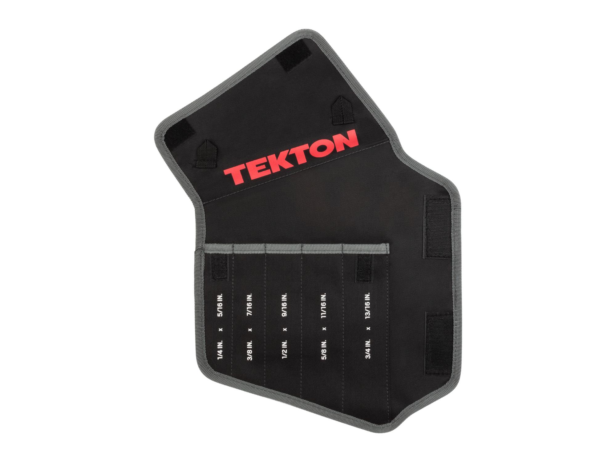 Front view of black Tekton roll wrench organization. Item #ORG27705