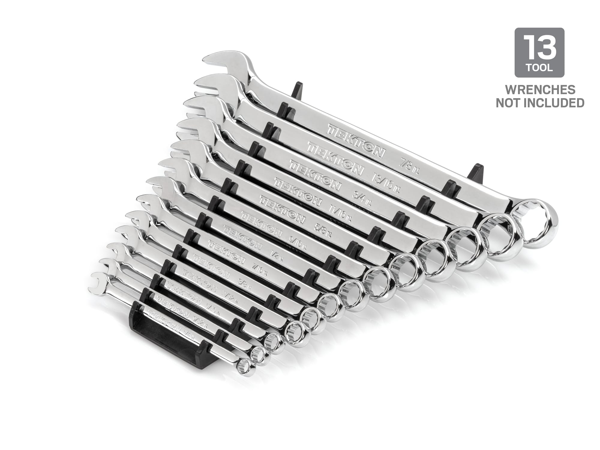 TEKTON 13-Tool Combination Wrench Organizer Rack (Black)