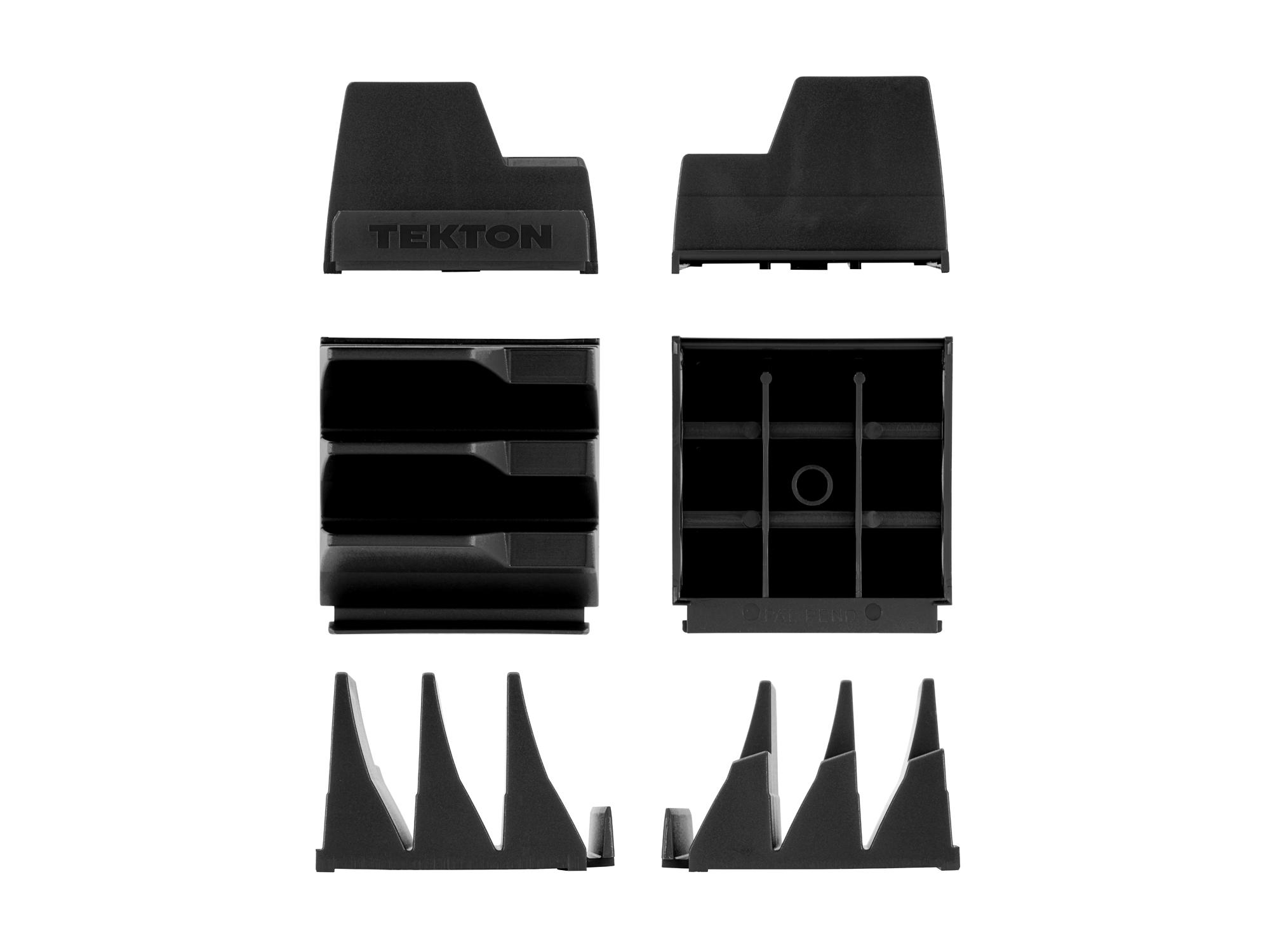 Side view of black Tekton modular wrench organization. Item #OTM21103