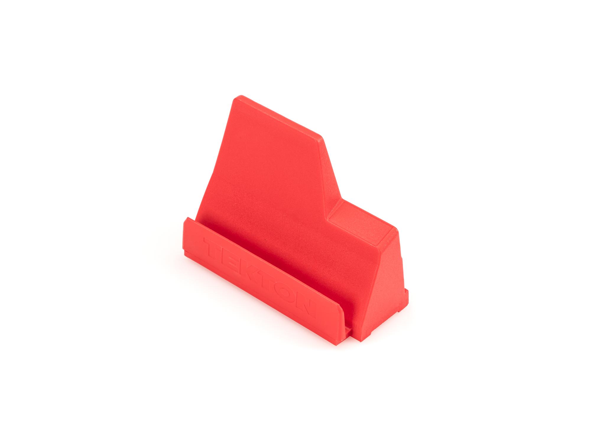 Front-right angle view of red Tekton modular wrench organization. Item #OTM21201
