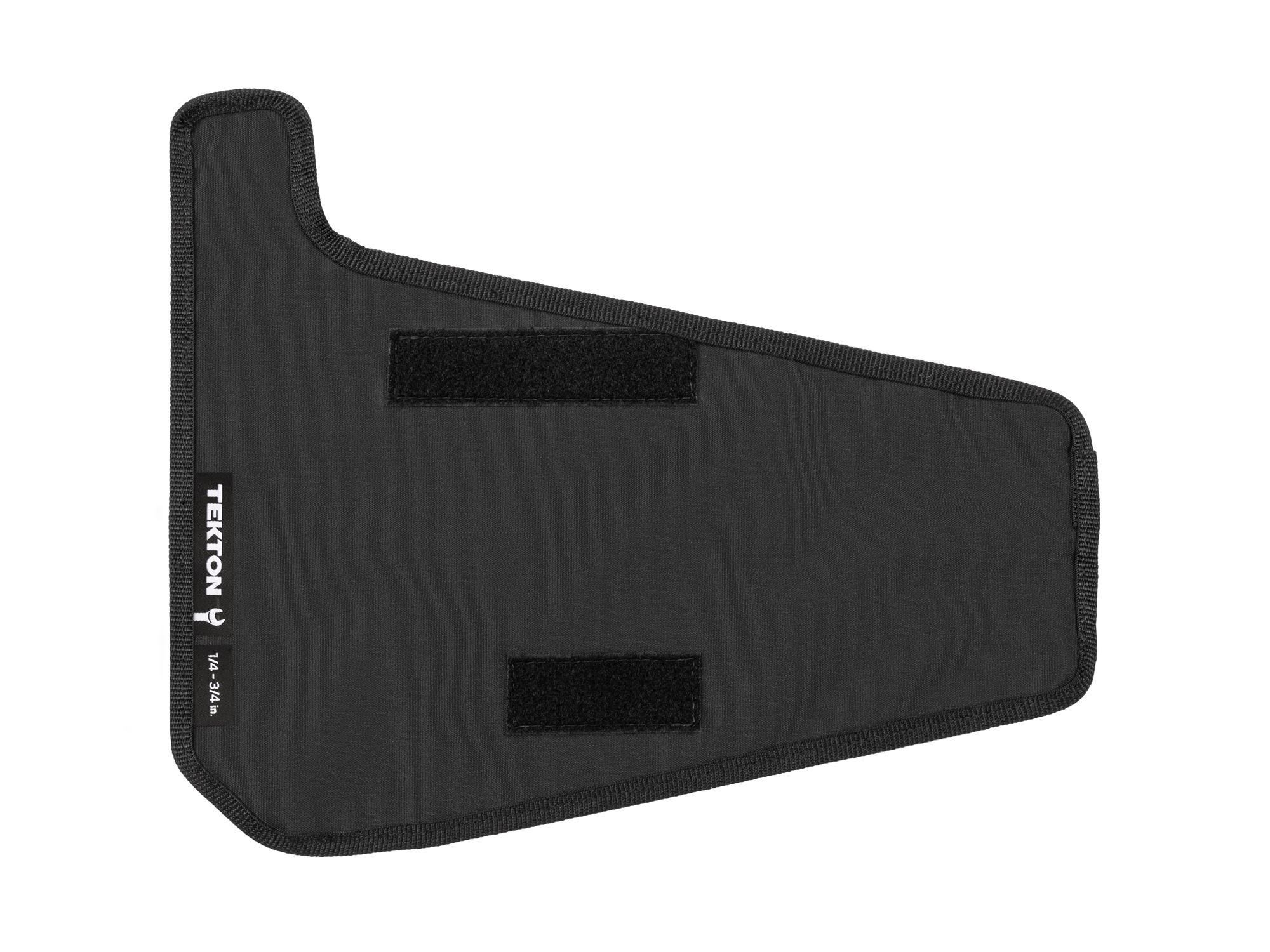Back view of black Tekton roll wrench organization. Item #OTP21102