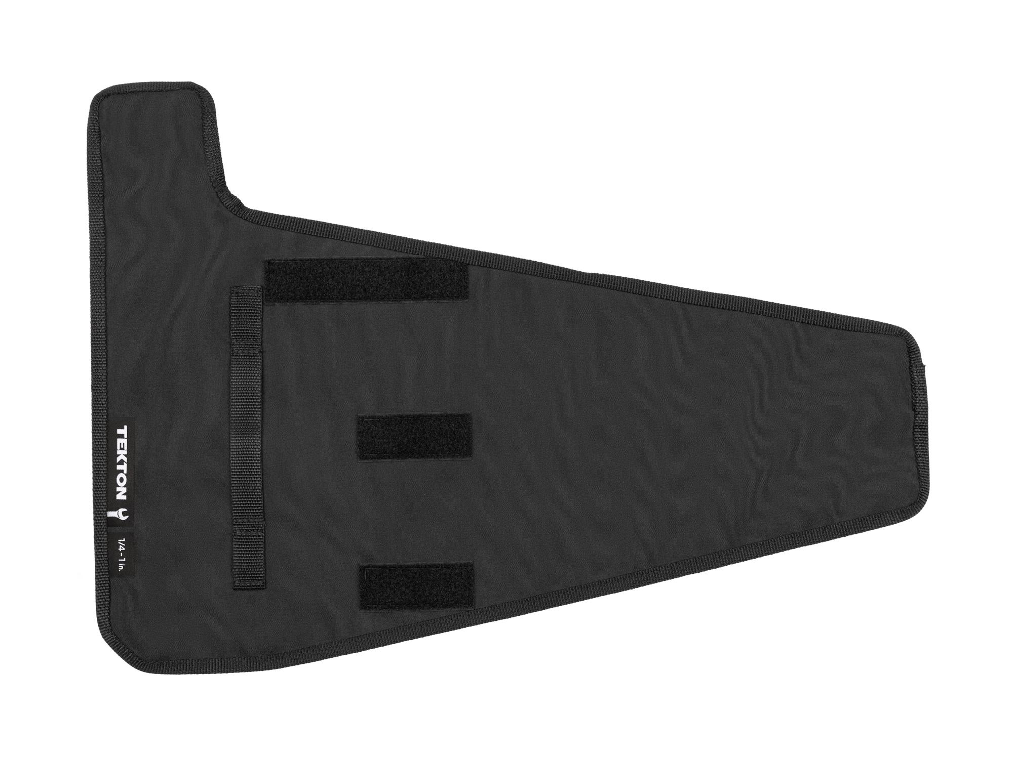 Back view of black Tekton roll wrench organization. Item #OTP21103