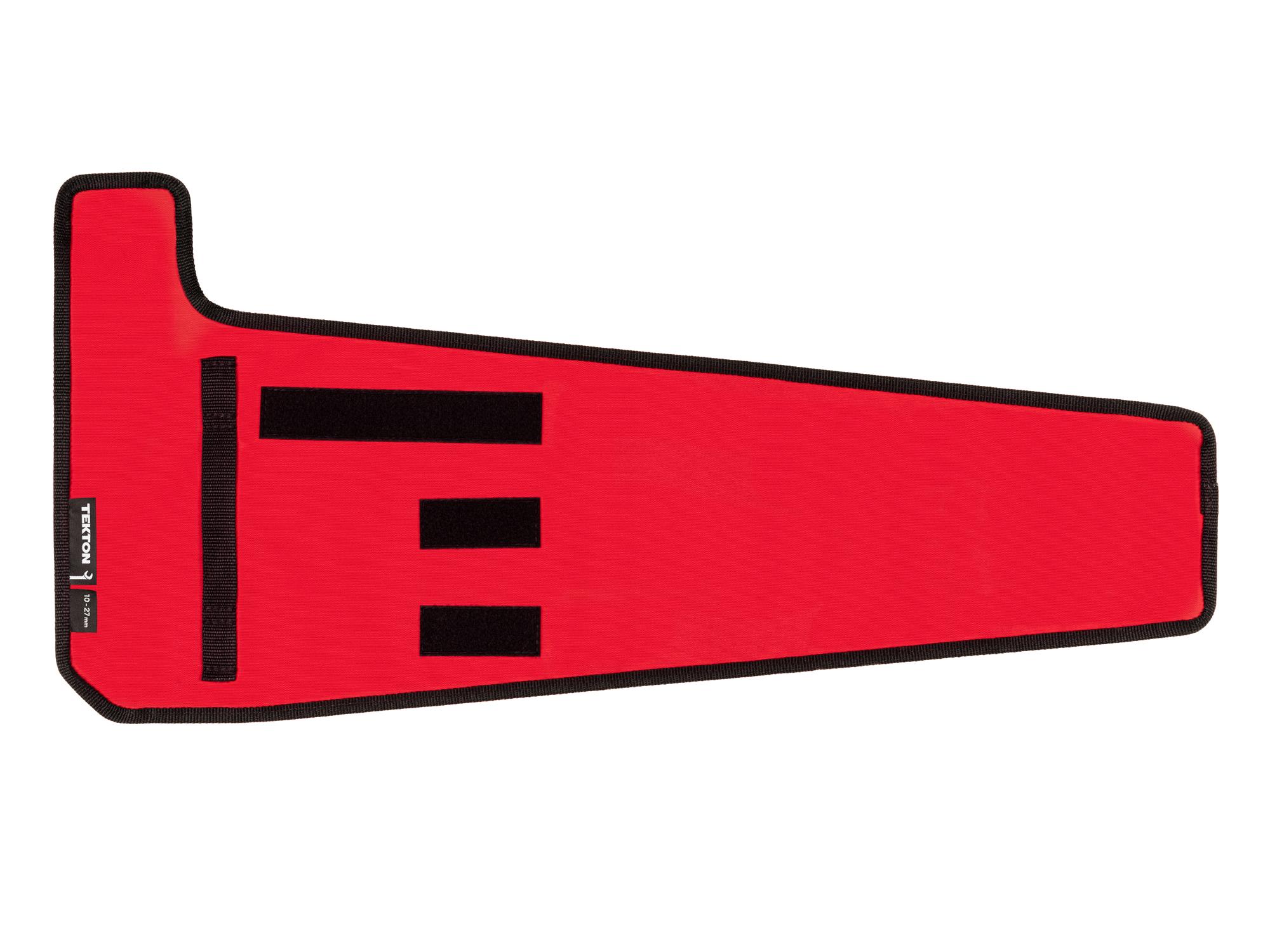 Back view of red Tekton roll wrench organization. Item #OTP21205