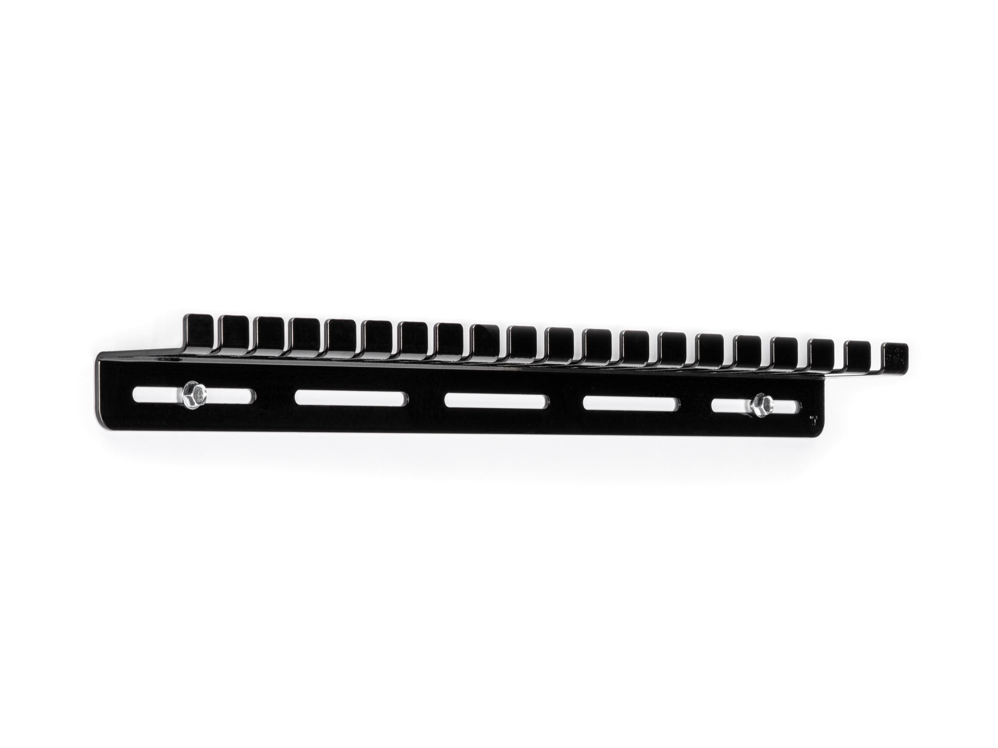 Front-right angle view of black Tekton hanger wrench organization. Item #OWH11119