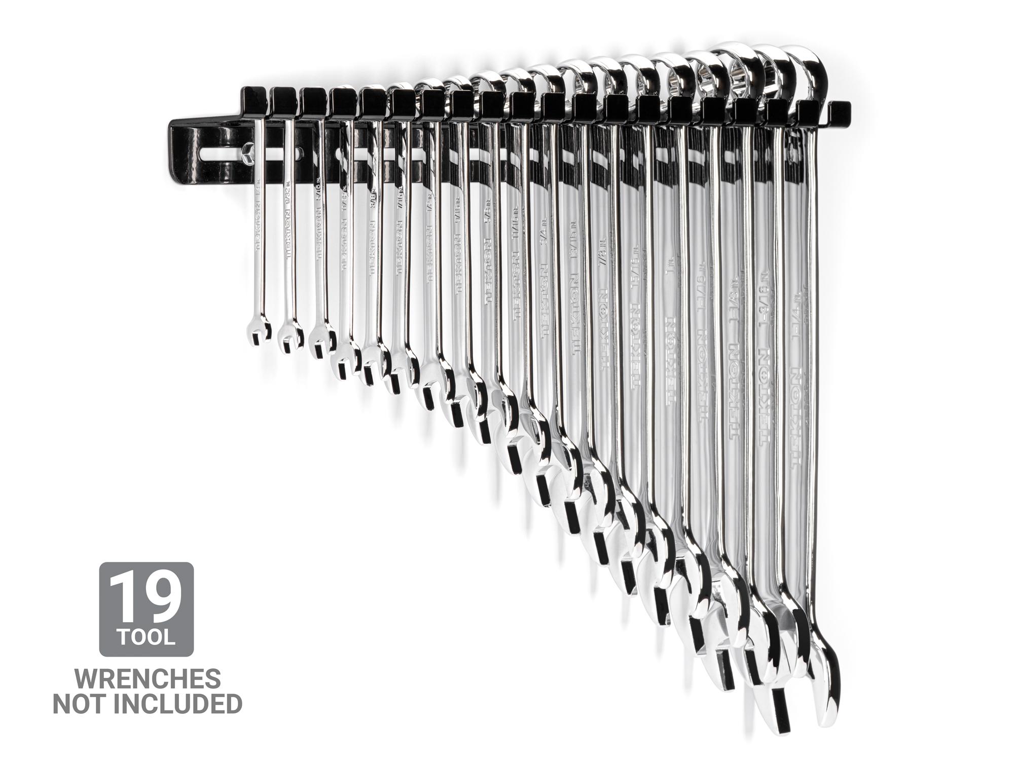 Front view of black Tekton hanger wrench organization. Item #OWH11119