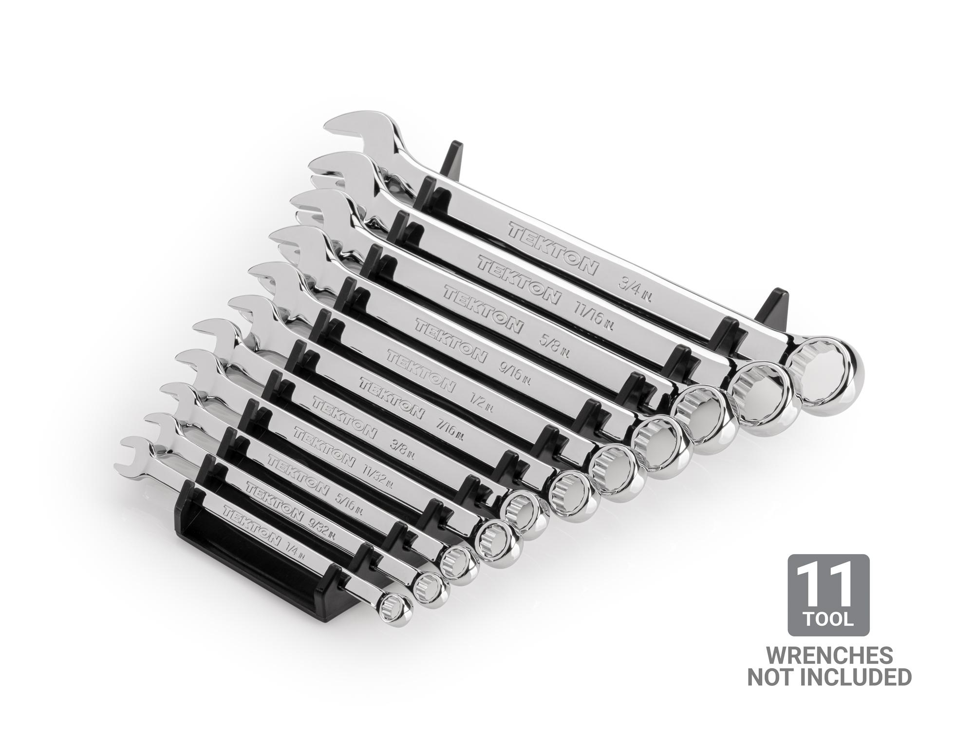Tekton rack wrench organization with tools. Tools not included. Item #OWP12111