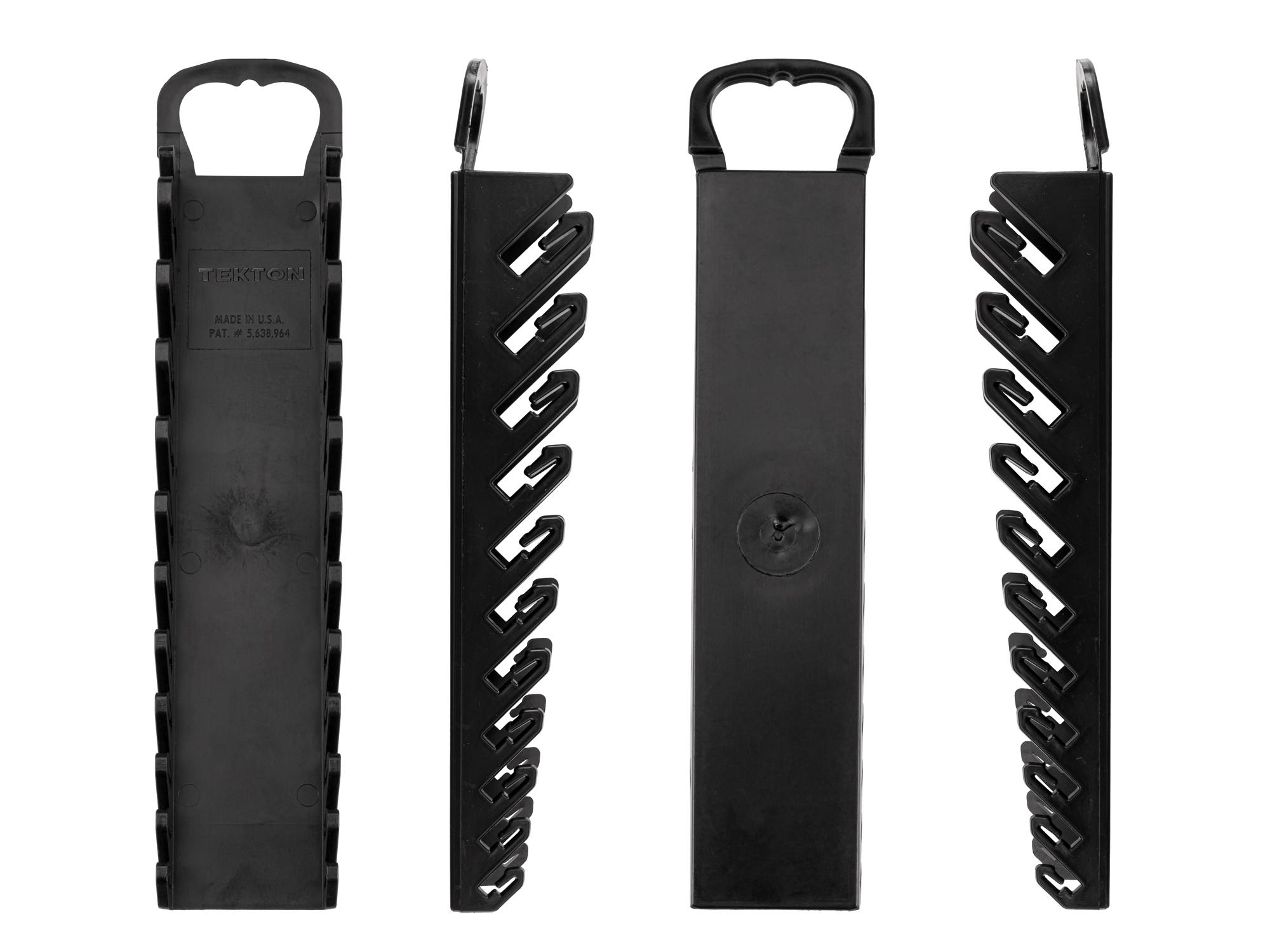 Side view of black Tekton holder wrench organization. Item #OWP21111