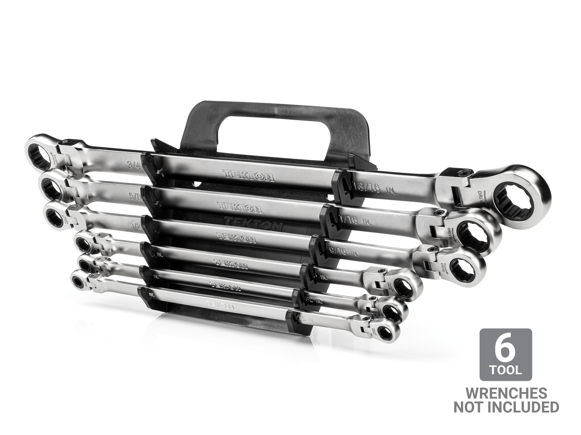 Organize your long flex head 12-point ratcheting box end wrenches. Conveniently portable with flexible teeth that grip the wrenches. Made in USA. OWP23106.