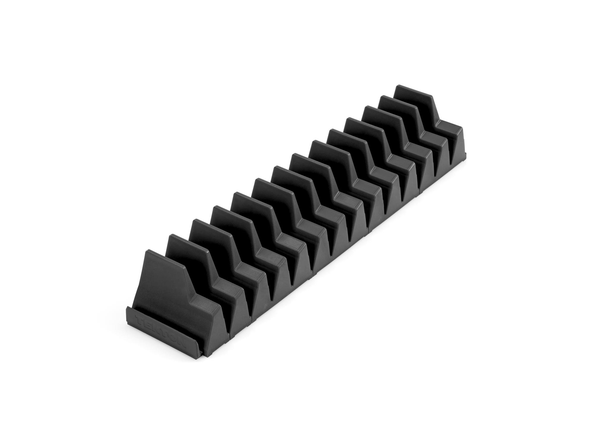 Front-right angle view of Tekton black modular wrench organization set. Item #OTM92113