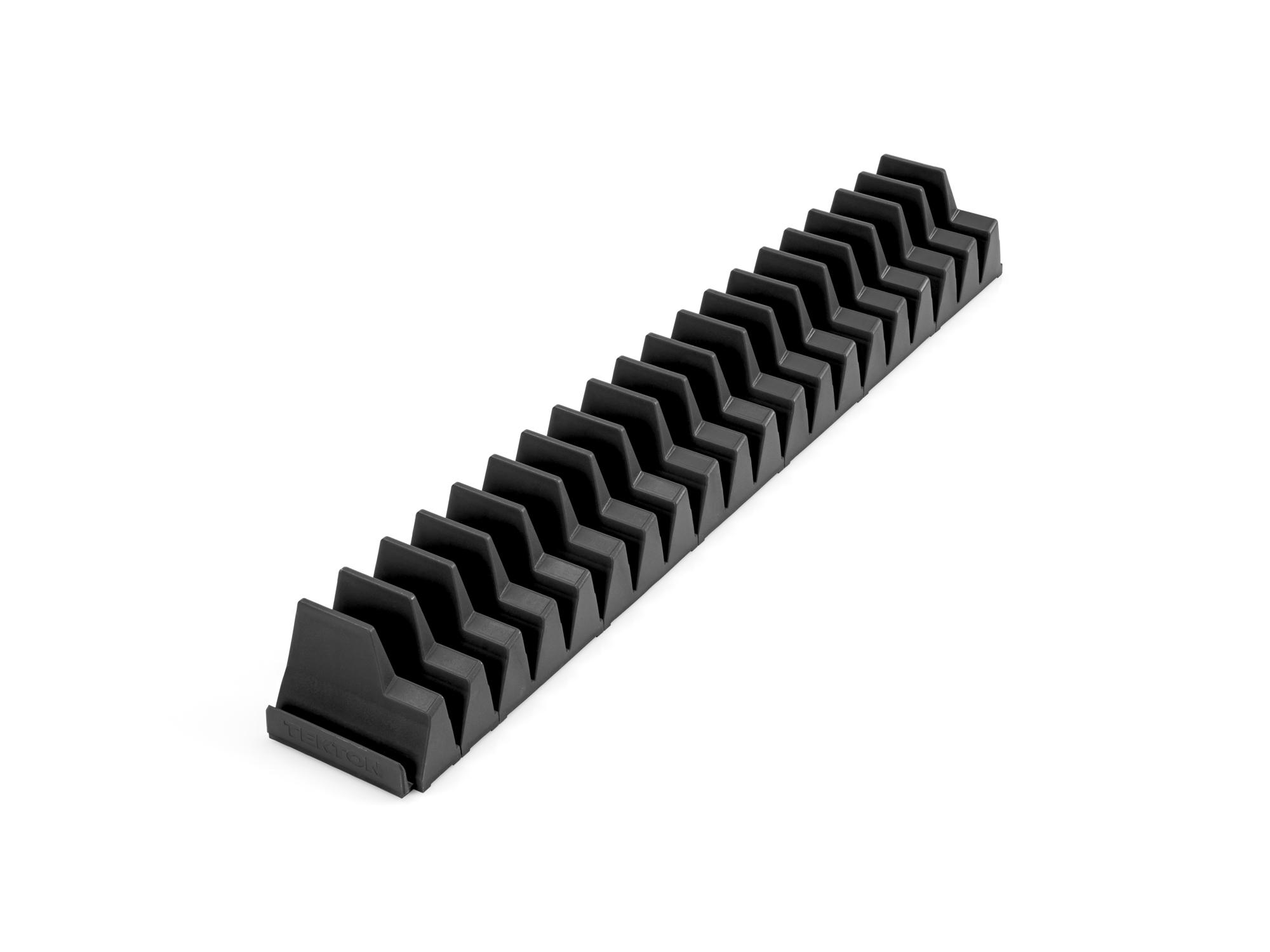 Front-right angle view of Tekton black modular wrench organization set. Item #OTM92119