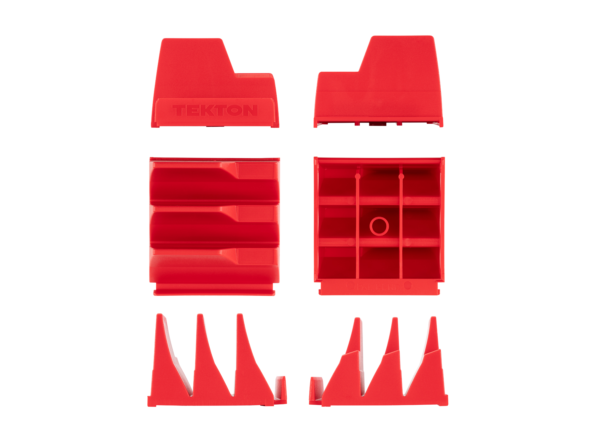 Connect pieces to create modular wrench organization that holds a wide range of wrench and tool sizes with consistent spacing. OTM21203.