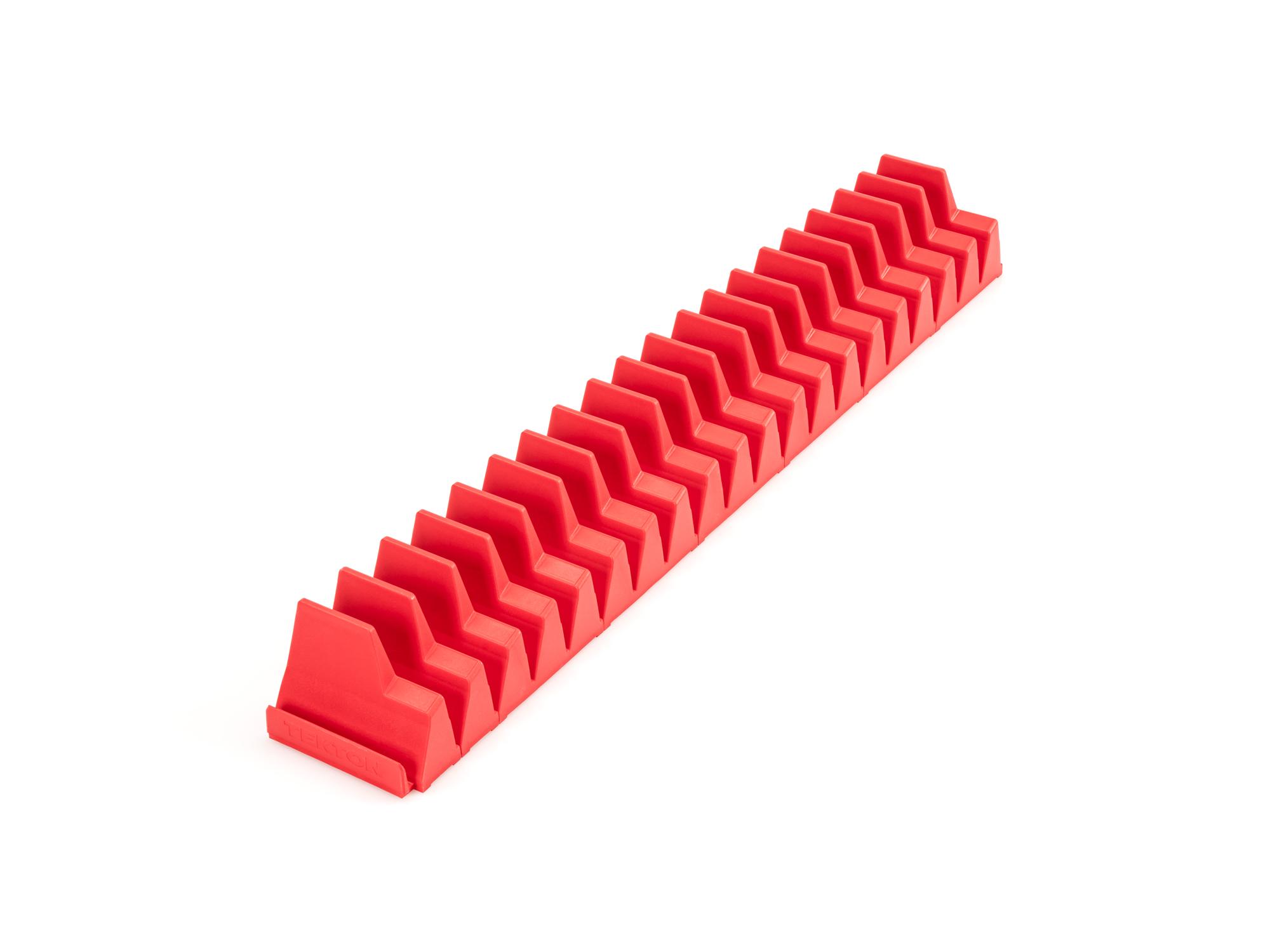 Front-right angle view of Tekton red modular wrench organization set. Item #OTM92219