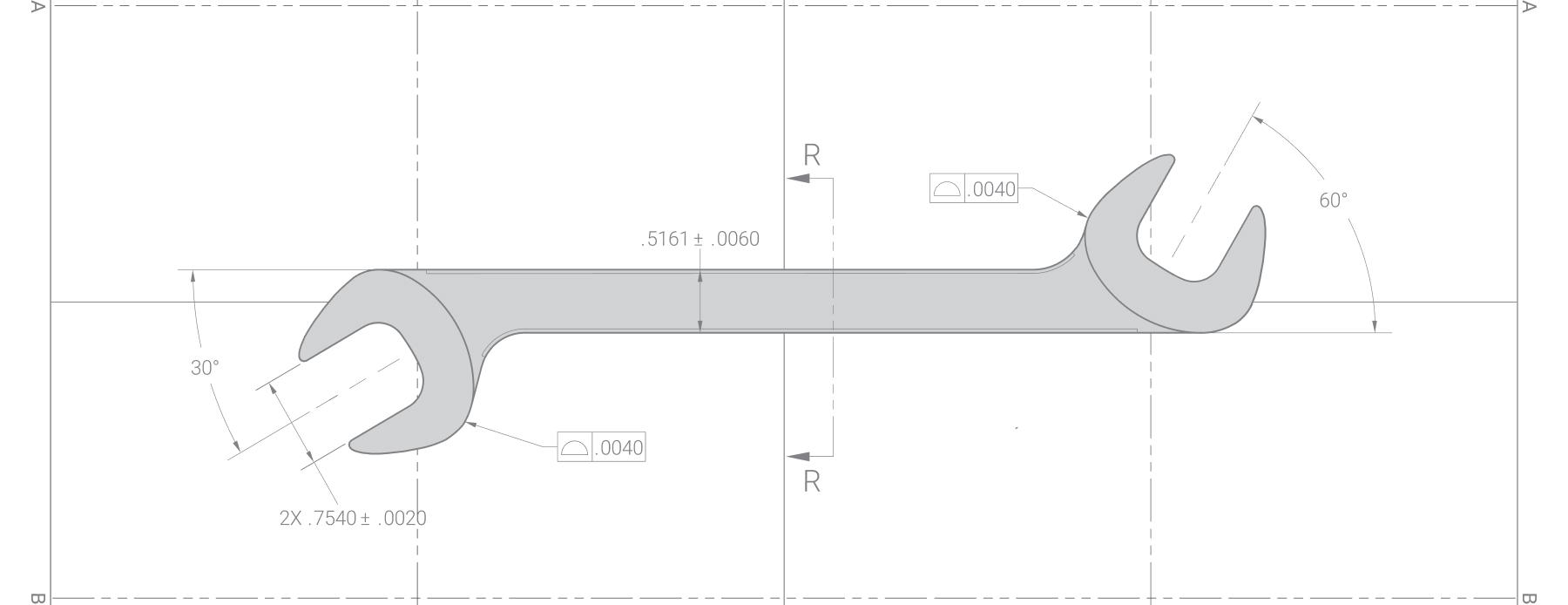 Tekton angle wrench CAD drawing