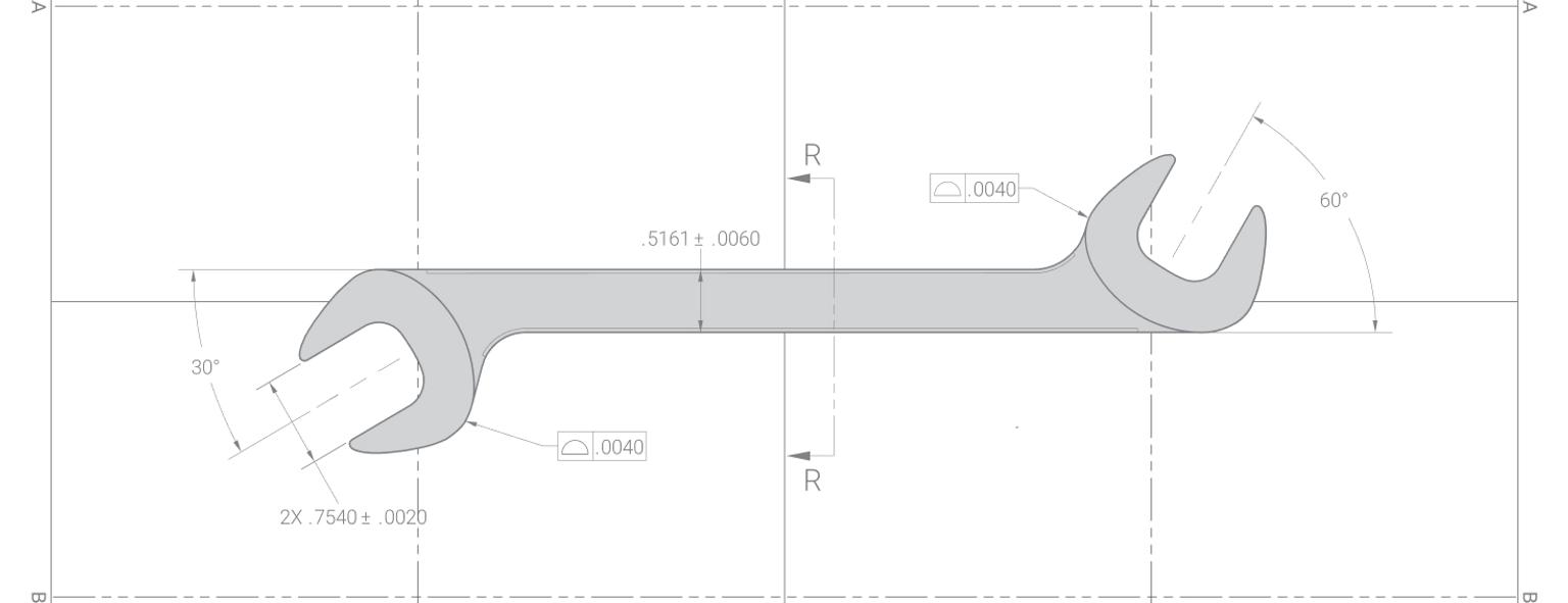 Tekton angle wrench CAD drawing