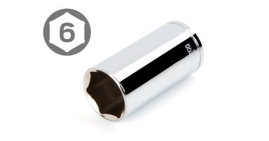 Tekton 24 mm 6-point chrome-plated hand drive socket