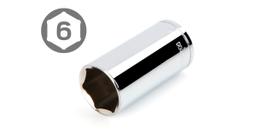 Tekton 24 mm 6-point deep chrome-plated hand drive socket