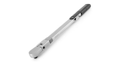 Angled view of a Tekton split beam torque wrench.