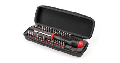 Tekton bit driver and bit set in black case