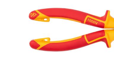 Tekton yellow and red handled insulated pliers