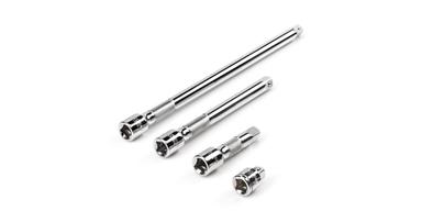 Tekton chrome-plated hand drive socket extensions