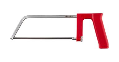 A red handled Tekton hacksaw