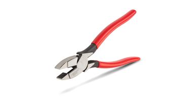 Tekton lineman's pliers with red handles