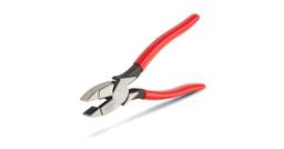 Tekton lineman's pliers with red handles