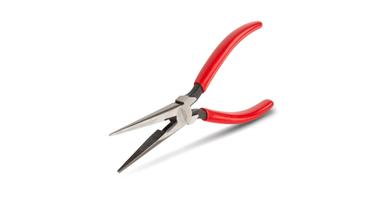 Tekton long nose pliers with red handles