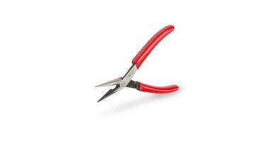 Tekton mini needle nose pliers with red handles