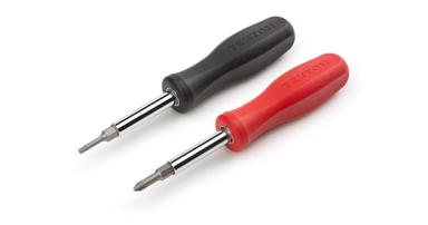 Tekton 6-in-1 drivers with red and black handles