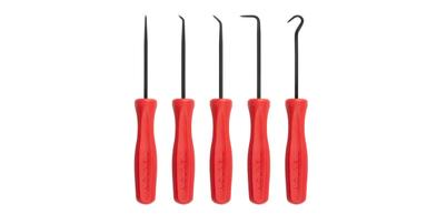 Tekton pointed picks and hooks with red handles