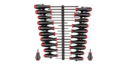 Tekton high torque black oxide blade screwdriver set with black rails