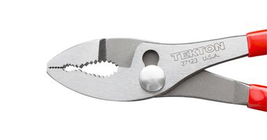 Tekton slip joint pliers with red handles