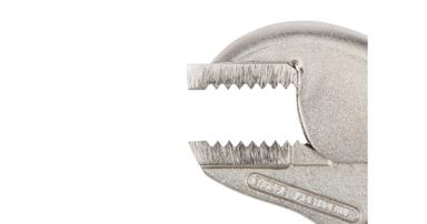 A closeup of Tekton straight jaw pliers