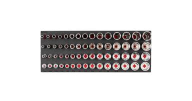 A black and red Tekton foam organizer without tools