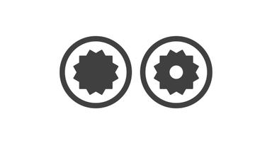 Triple square bit socket icon